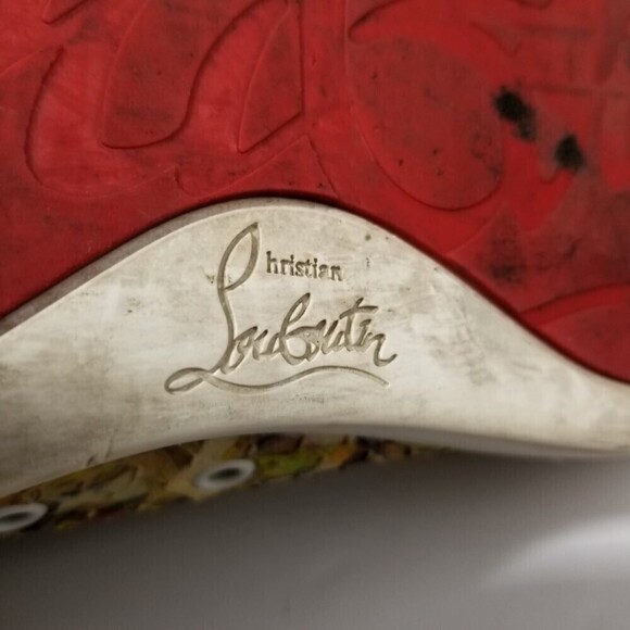 Christian Louboutin Multicolor Python Rantus Orlato High Top Sneakers 9.5 Y2k - Picture 11 of 12